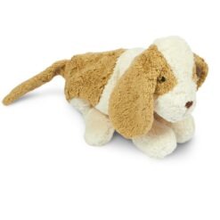 Ekologiskt mjukdjur Hund med värmekudde, beige/vit 30 cm